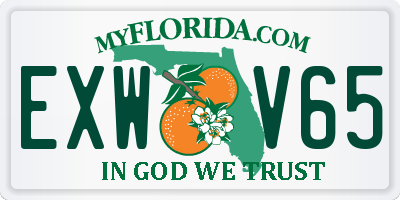 FL license plate EXWV65