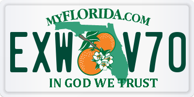 FL license plate EXWV70