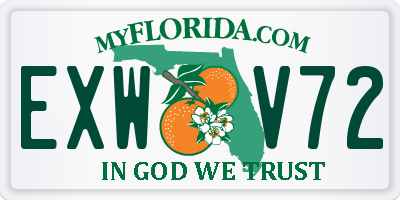 FL license plate EXWV72