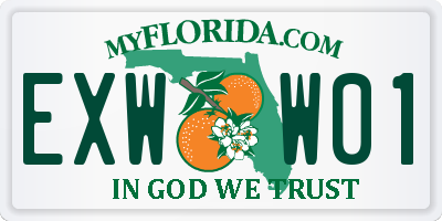 FL license plate EXWW01