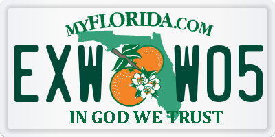 FL license plate EXWW05