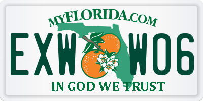 FL license plate EXWW06