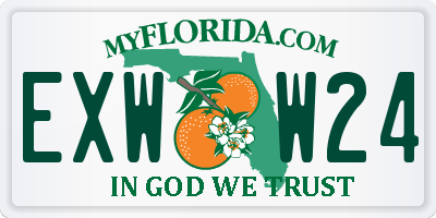 FL license plate EXWW24