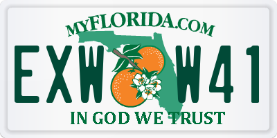 FL license plate EXWW41