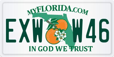 FL license plate EXWW46