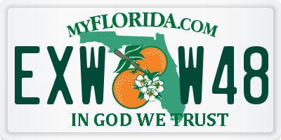 FL license plate EXWW48