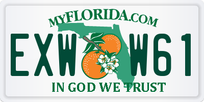 FL license plate EXWW61