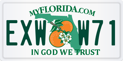 FL license plate EXWW71