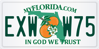 FL license plate EXWW75
