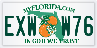 FL license plate EXWW76