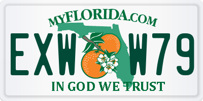 FL license plate EXWW79