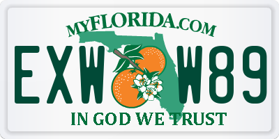 FL license plate EXWW89