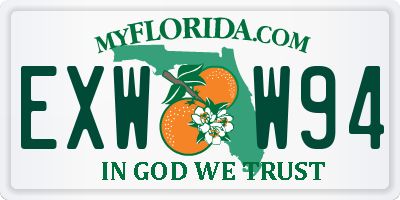 FL license plate EXWW94