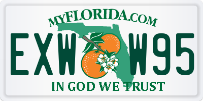 FL license plate EXWW95
