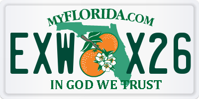 FL license plate EXWX26