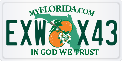 FL license plate EXWX43