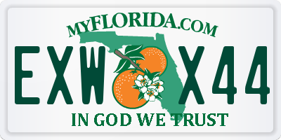FL license plate EXWX44
