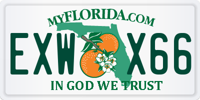 FL license plate EXWX66