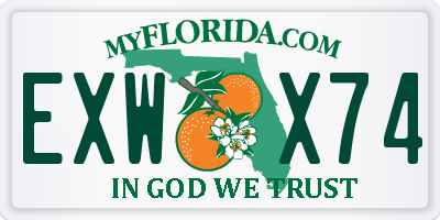 FL license plate EXWX74