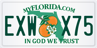 FL license plate EXWX75