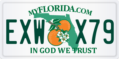 FL license plate EXWX79