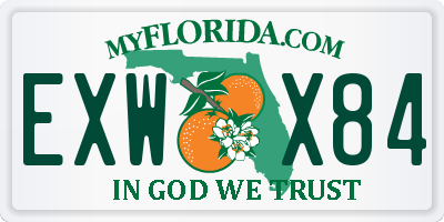 FL license plate EXWX84
