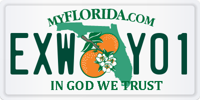FL license plate EXWY01