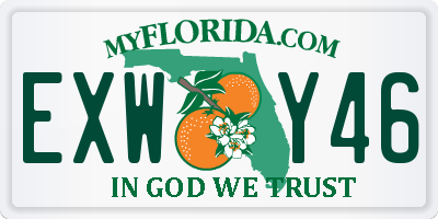 FL license plate EXWY46