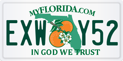 FL license plate EXWY52