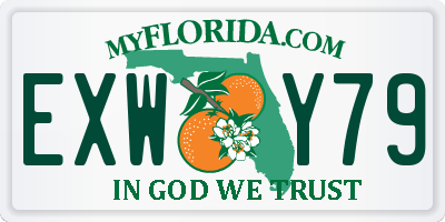 FL license plate EXWY79