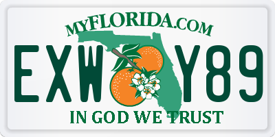 FL license plate EXWY89