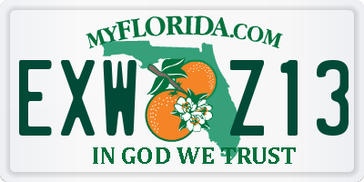FL license plate EXWZ13