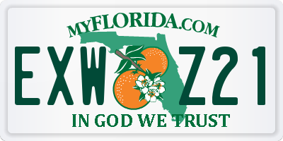 FL license plate EXWZ21