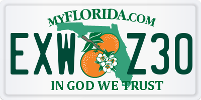 FL license plate EXWZ30