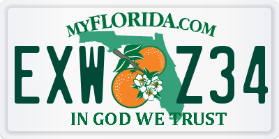 FL license plate EXWZ34