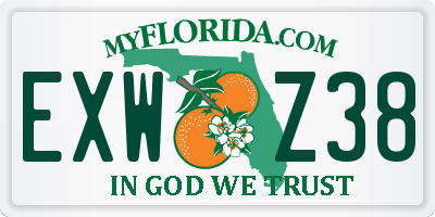 FL license plate EXWZ38