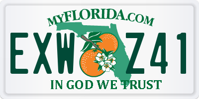 FL license plate EXWZ41