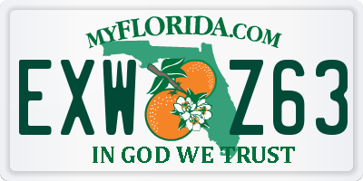 FL license plate EXWZ63