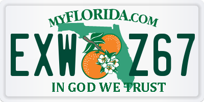 FL license plate EXWZ67