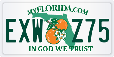 FL license plate EXWZ75