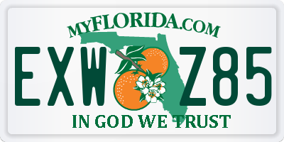 FL license plate EXWZ85