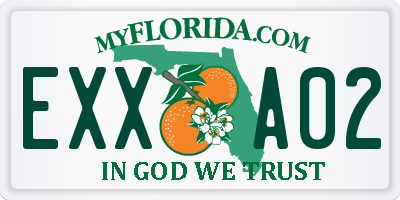 FL license plate EXXA02