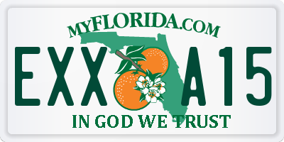FL license plate EXXA15