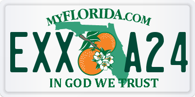 FL license plate EXXA24
