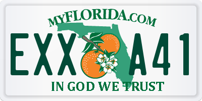 FL license plate EXXA41