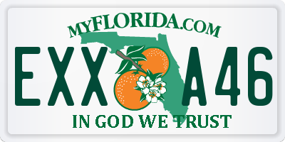 FL license plate EXXA46
