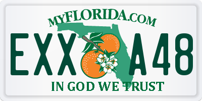 FL license plate EXXA48