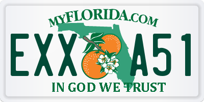 FL license plate EXXA51