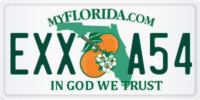 FL license plate EXXA54