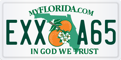 FL license plate EXXA65